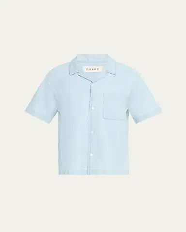 Frame Men's Short-Sleeve Camp Collar Shirt | Thumbnail 4 Frame Men's Short-Sleeve Camp Collar Shirt | Thumbnail 4