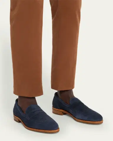 Allen Edmonds Reserve Men's Roman Suede Contrast-Sole Penny Loafers | Thumbnail 7 Allen Edmonds Reserve Men's Roman Suede Contrast-Sole Penny Loafers | Thumbnail 7