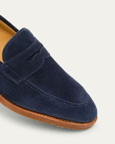 Allen Edmonds Reserve Men's Roman Suede Contrast-Sole Penny Loafers | Thumbnail 10 Allen Edmonds Reserve Men's Roman Suede Contrast-Sole Penny Loafers | Thumbnail 10