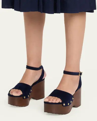 Gianvito Rossi Suede Ankle-Strap Platform Sandals | Thumbnail 13 Gianvito Rossi Suede Ankle-Strap Platform Sandals | Thumbnail 13