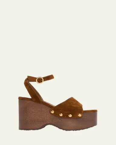 Gianvito Rossi Suede Ankle-Strap Platform Sandals | Thumbnail 4 Gianvito Rossi Suede Ankle-Strap Platform Sandals | Thumbnail 4