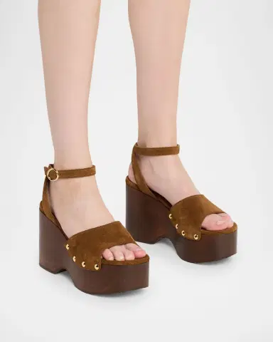 Gianvito Rossi Suede Ankle-Strap Platform Sandals | Thumbnail 34 Gianvito Rossi Suede Ankle-Strap Platform Sandals | Thumbnail 34