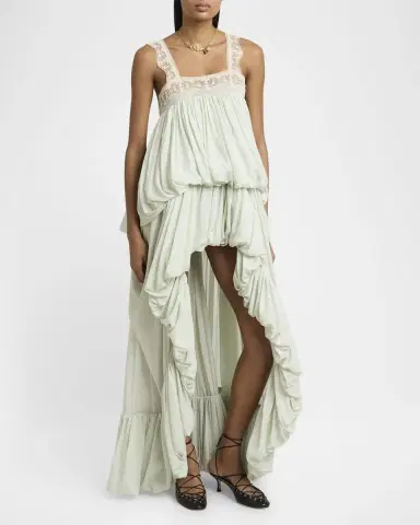 Chloé High-Low Ruffled Dress | Thumbnail 3 Chloé High-Low Ruffled Dress | Thumbnail 3