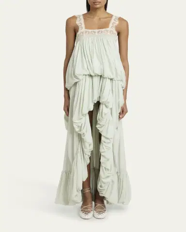 Chloé High-Low Ruffled Dress | Thumbnail 6 Chloé High-Low Ruffled Dress | Thumbnail 6