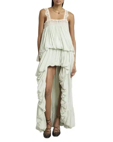 Chloé High-Low Ruffled Dress | Thumbnail 1 Chloé High-Low Ruffled Dress | Thumbnail 1