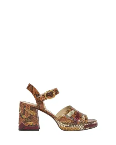 Valentino Garavani Fawcette Python Ankle-Strap Platform Sandals | Thumbnail 1 Valentino Garavani Fawcette Python Ankle-Strap Platform Sandals | Thumbnail 1