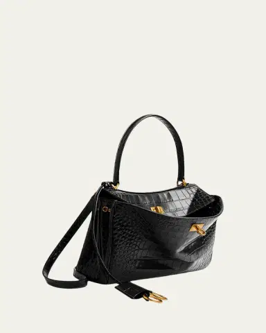 Balenciaga Rodeo Croc-Embossed Leather Top-Handle Bag | Thumbnail 2 Balenciaga Rodeo Croc-Embossed Leather Top-Handle Bag | Thumbnail 2