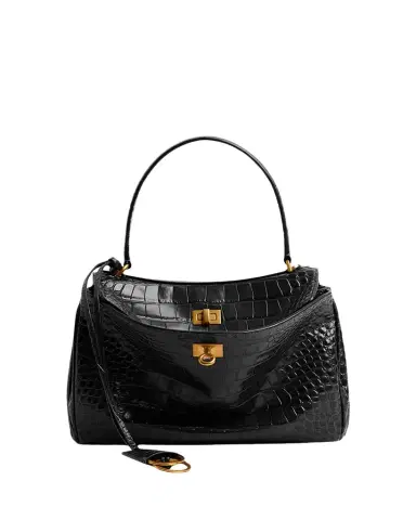 Balenciaga Rodeo Croc-Embossed Leather Top-Handle Bag | Thumbnail 1 Balenciaga Rodeo Croc-Embossed Leather Top-Handle Bag | Thumbnail 1