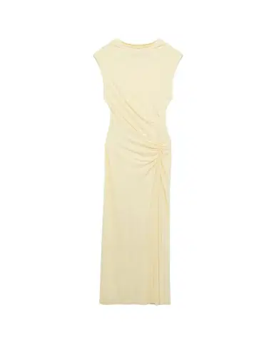 SIMKHAI Acacia Sleeveless Ruched Midi Dress | Thumbnail 1 SIMKHAI Acacia Sleeveless Ruched Midi Dress | Thumbnail 1