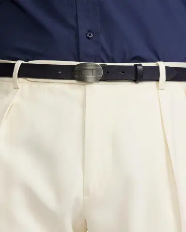Ralph Lauren Purple Label Men's Plaque-Buckle Leather Belt | Thumbnail 2 Ralph Lauren Purple Label Men's Plaque-Buckle Leather Belt | Thumbnail 2