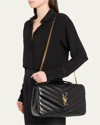 Saint Laurent Loulou Large YSL Chain Shoulder Bag in Quilted Leather | Thumbnail 2 Saint Laurent Loulou Large YSL Chain Shoulder Bag in Quilted Leather | Thumbnail 2