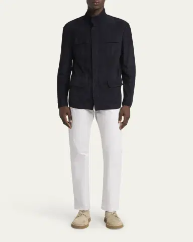Giorgio Armani Men's Suede Field Jacket | Thumbnail 2 Giorgio Armani Men's Suede Field Jacket | Thumbnail 2