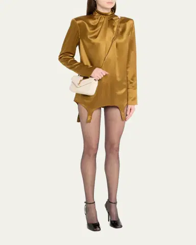 Saint Laurent Loulou Mini YSL Chain Crossbody Bag in Quilted Leather | Thumbnail 15 Saint Laurent Loulou Mini YSL Chain Crossbody Bag in Quilted Leather | Thumbnail 15
