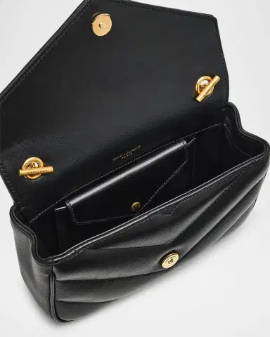 Saint Laurent Loulou Mini YSL Chain Crossbody Bag in Quilted Leather | Thumbnail 3 Saint Laurent Loulou Mini YSL Chain Crossbody Bag in Quilted Leather | Thumbnail 3