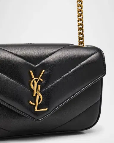 Saint Laurent Loulou Mini YSL Chain Crossbody Bag in Quilted Leather | Thumbnail 5 Saint Laurent Loulou Mini YSL Chain Crossbody Bag in Quilted Leather | Thumbnail 5