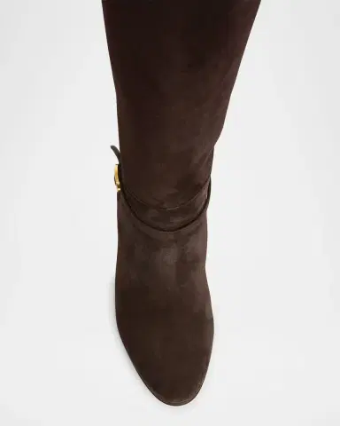 Valentino Garavani Pattie Suede Buckle Knee Boots | Thumbnail 3 Valentino Garavani Pattie Suede Buckle Knee Boots | Thumbnail 3