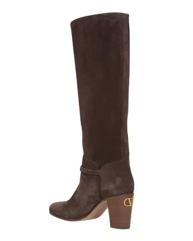 Valentino Garavani Pattie Suede Buckle Knee Boots | Thumbnail 1 Valentino Garavani Pattie Suede Buckle Knee Boots | Thumbnail 1