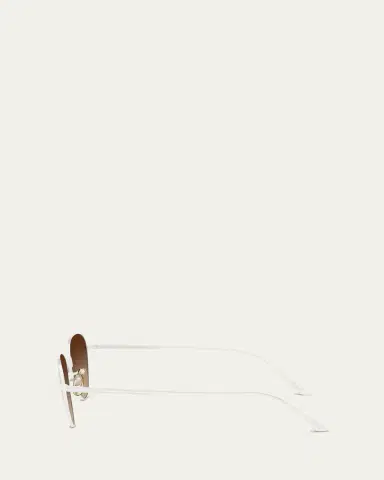 Khaite x Oliver Peoples 1991C Steel Aviator Sunglasses | Thumbnail 3 Khaite x Oliver Peoples 1991C Steel Aviator Sunglasses | Thumbnail 3