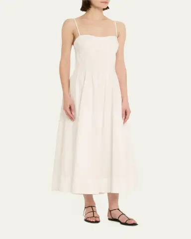 Simkhai Kittiya Sleeveless A-Line Midi Dress | Thumbnail 3 Simkhai Kittiya Sleeveless A-Line Midi Dress | Thumbnail 3