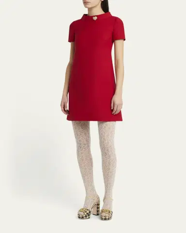 Valentino Garavani Crepe Couture Crystal Heart Mini Dress | Thumbnail 12 Valentino Garavani Crepe Couture Crystal Heart Mini Dress | Thumbnail 12
