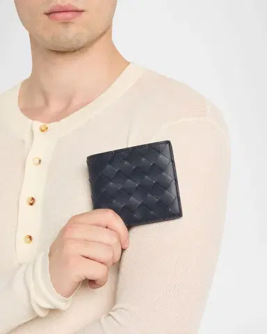 Bottega Veneta Men's Intrecciato 15 Bicolor Leather Bifold Wallet | Thumbnail 18 Bottega Veneta Men's Intrecciato 15 Bicolor Leather Bifold Wallet | Thumbnail 18