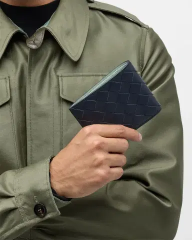 Bottega Veneta Men's Intrecciato 15 Bicolor Leather Bifold Wallet | Thumbnail 1 Bottega Veneta Men's Intrecciato 15 Bicolor Leather Bifold Wallet | Thumbnail 1