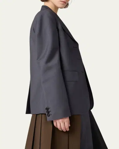 Miu Miu Single-Breasted Blazer Jacket | Thumbnail 3 Miu Miu Single-Breasted Blazer Jacket | Thumbnail 3