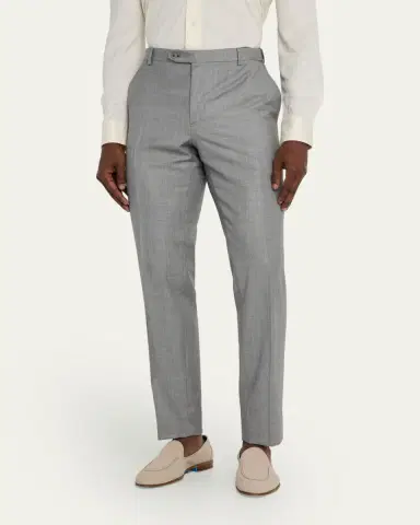 Brioni Men's Wool Sharkskin Pants | Thumbnail 4 Brioni Men's Wool Sharkskin Pants | Thumbnail 4