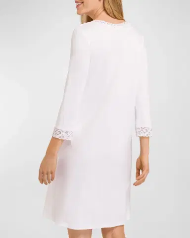 Hanro Moments Lace-Trim Cotton Nightgown | Thumbnail 10 Hanro Moments Lace-Trim Cotton Nightgown | Thumbnail 10