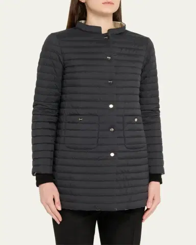 HERNO Reversible A-Shape Quilted Down Jacket | Thumbnail 4 HERNO Reversible A-Shape Quilted Down Jacket | Thumbnail 4