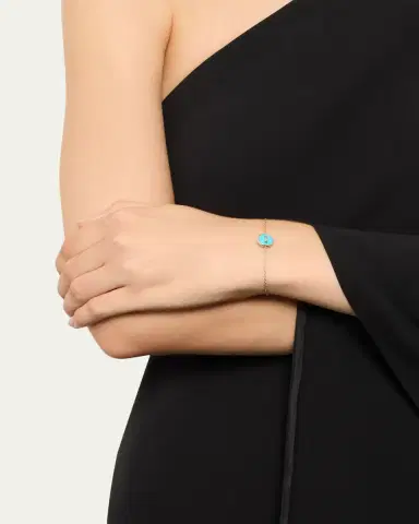 Pomellato Pom Pom Dot 18K Rose Gold Diamond and Turquoise Chain Bracelet | Thumbnail 5 Pomellato Pom Pom Dot 18K Rose Gold Diamond and Turquoise Chain Bracelet | Thumbnail 5