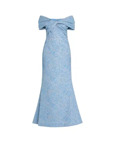 Rickie Freeman for Teri Jon Off-Shoulder Metallic Jacquard Gown | Thumbnail 1 Rickie Freeman for Teri Jon Off-Shoulder Metallic Jacquard Gown | Thumbnail 1