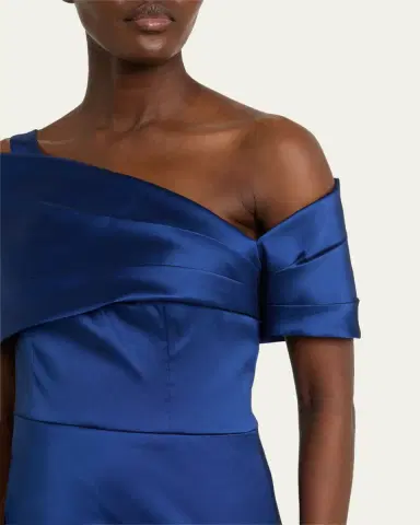 Rickie Freeman for Teri Jon One-Shoulder Stretch Mikado Gown | Thumbnail 5 Rickie Freeman for Teri Jon One-Shoulder Stretch Mikado Gown | Thumbnail 5