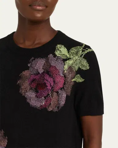 Libertine American Beauty Embellished Short-Sleeve Cashmere Sweater | Thumbnail 5 Libertine American Beauty Embellished Short-Sleeve Cashmere Sweater | Thumbnail 5