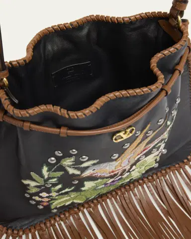 Valentino Garavani Nellcote Alice Large Fringe Studded Leather Bucket Bag | Thumbnail 5 Valentino Garavani Nellcote Alice Large Fringe Studded Leather Bucket Bag | Thumbnail 5