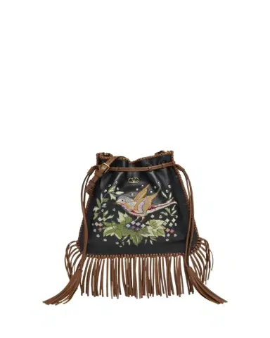 Valentino Garavani Nellcote Alice Large Fringe Studded Leather Bucket Bag | Thumbnail 1 Valentino Garavani Nellcote Alice Large Fringe Studded Leather Bucket Bag | Thumbnail 1