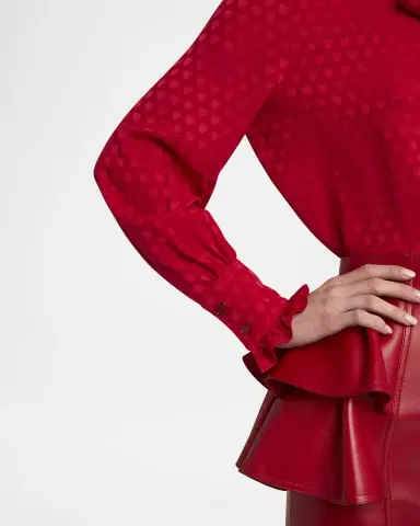 Valentino Garavani High-Neck Silk Heart Shirt | Thumbnail 5 Valentino Garavani High-Neck Silk Heart Shirt | Thumbnail 5