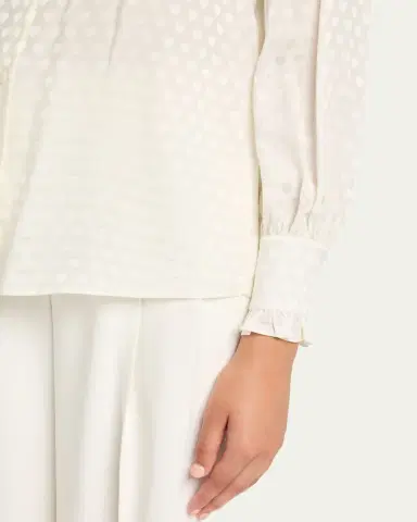Valentino Garavani High-Neck Silk Heart Shirt | Thumbnail 6 Valentino Garavani High-Neck Silk Heart Shirt | Thumbnail 6