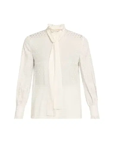Valentino Garavani High-Neck Silk Heart Shirt | Thumbnail 1 Valentino Garavani High-Neck Silk Heart Shirt | Thumbnail 1