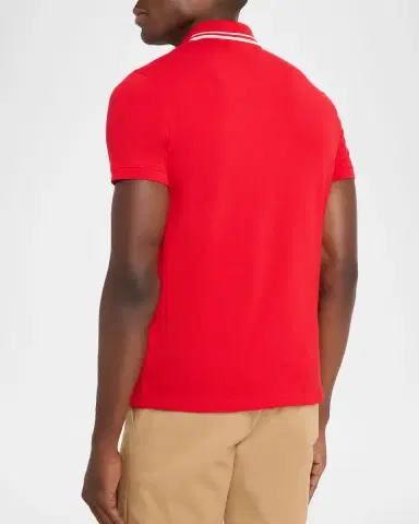 Valentino Garavani Men's VLogo-Patch Pique Polo Shirt | Thumbnail 2 Valentino Garavani Men's VLogo-Patch Pique Polo Shirt | Thumbnail 2