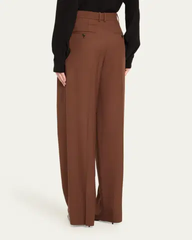 Saint Laurent Double-Pleated Straight-Leg Trousers | Thumbnail 7 Saint Laurent Double-Pleated Straight-Leg Trousers | Thumbnail 7