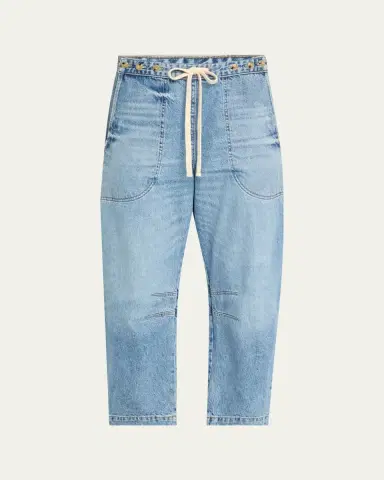 TWP Jetties Beach Drawstring Barrel-Leg Jeans | Thumbnail 5 TWP Jetties Beach Drawstring Barrel-Leg Jeans | Thumbnail 5