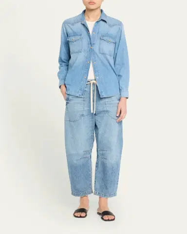 TWP Jetties Beach Drawstring Barrel-Leg Jeans | Thumbnail 6 TWP Jetties Beach Drawstring Barrel-Leg Jeans | Thumbnail 6