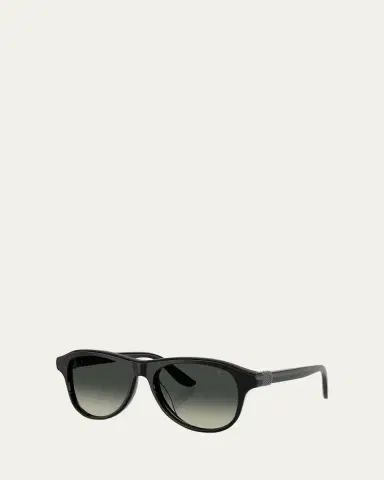 Brunello Cucinelli Acetate Round Sunglasses | Thumbnail 2 Brunello Cucinelli Acetate Round Sunglasses | Thumbnail 2