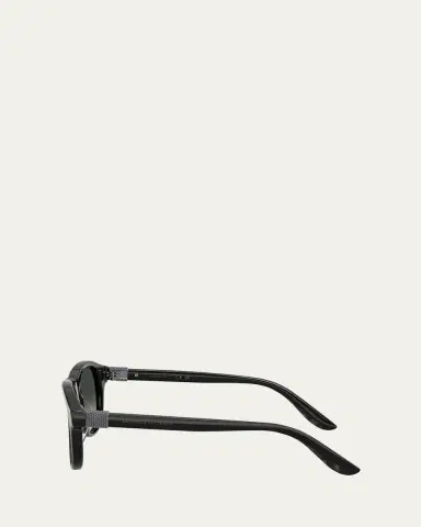 Brunello Cucinelli Acetate Round Sunglasses | Thumbnail 3 Brunello Cucinelli Acetate Round Sunglasses | Thumbnail 3