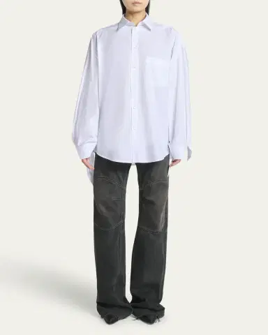 Balenciaga Knotted Cuff Poplin Blouse | Thumbnail 2 Balenciaga Knotted Cuff Poplin Blouse | Thumbnail 2