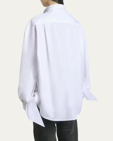 Balenciaga Knotted Cuff Poplin Blouse | Thumbnail 3 Balenciaga Knotted Cuff Poplin Blouse | Thumbnail 3