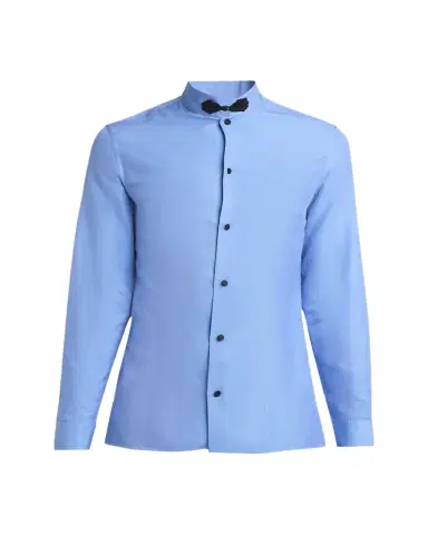 Valentino Garavani Men's Silk Shantung Toggle Band-Collar Sport Shirt | Thumbnail 1 Valentino Garavani Men's Silk Shantung Toggle Band-Collar Sport Shirt | Thumbnail 1