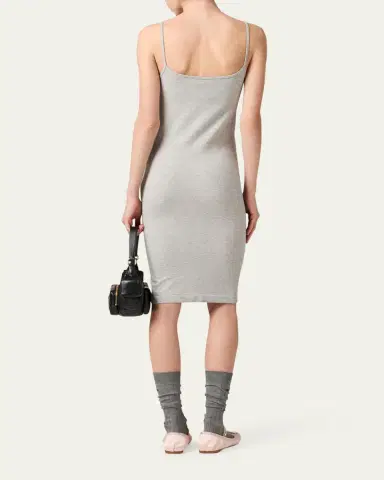 Miu Miu Knee-Length Rib Tank Dress | Thumbnail 2 Miu Miu Knee-Length Rib Tank Dress | Thumbnail 2
