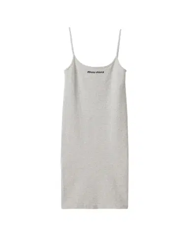 Miu Miu Knee-Length Rib Tank Dress | Thumbnail 1 Miu Miu Knee-Length Rib Tank Dress | Thumbnail 1